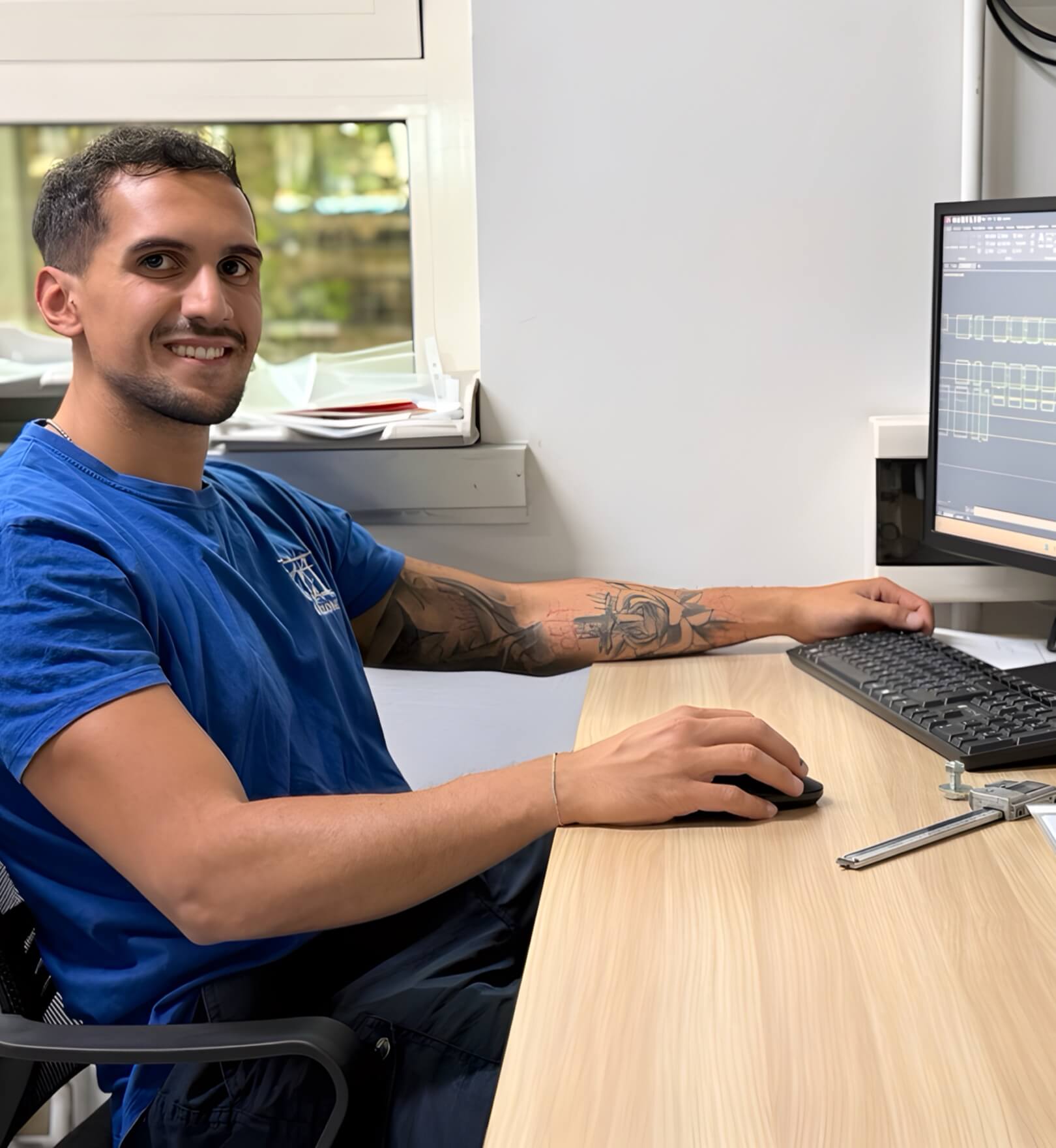Antonio Pizzingrilli, reparto rivestimenti in composito presso Mazzoni Group